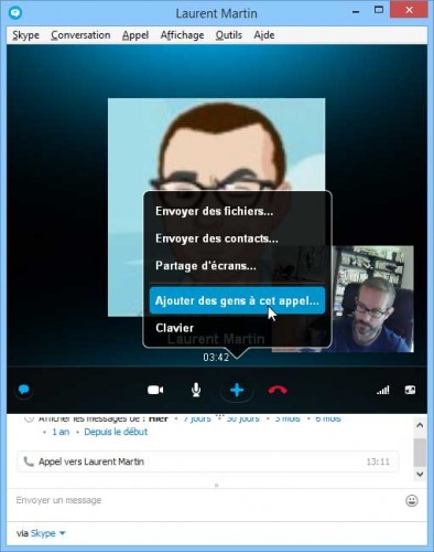 Skype - Ajouter des gens à cet appel