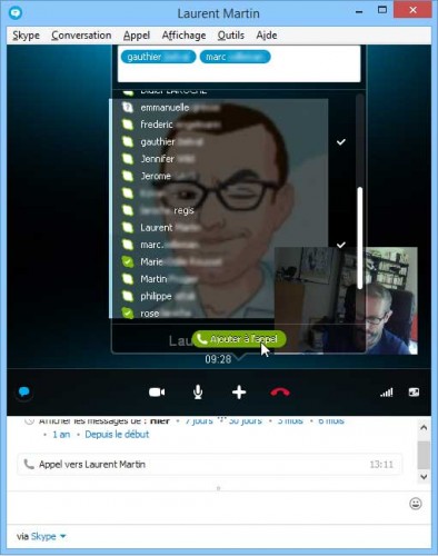 Skype Ajouter à l'appel