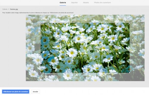 Google+ - Recadrer la photo