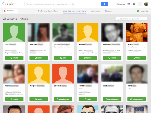 Google+ - Vous êtes dans leurs cercles