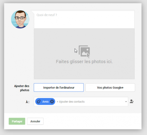Google+ - ajouter une photo