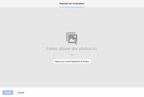 Importer des photos