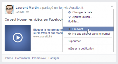 Facebook - En avant