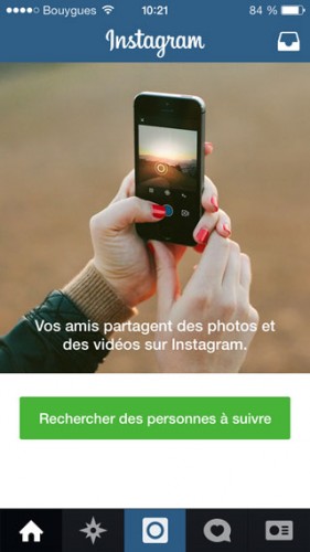 Instagram - accueil