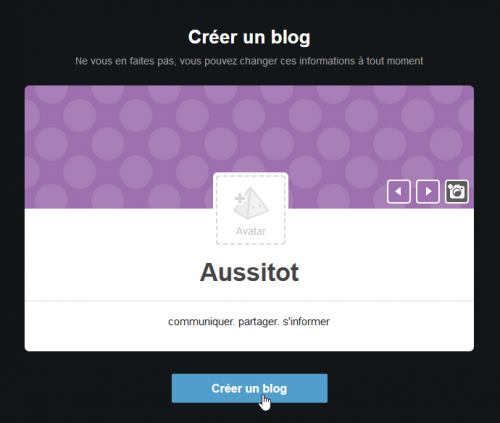 Créer un blog Tumblr