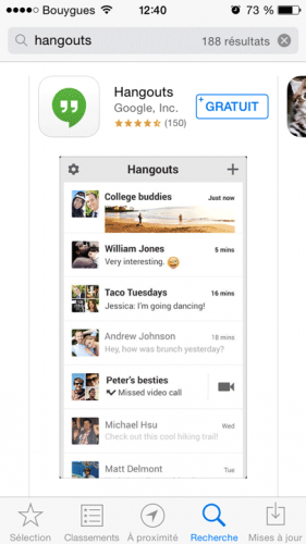 Hangouts iOS